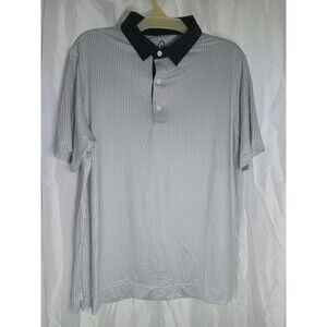 Large DEOLAX Men's Fashion Print Golf Polo